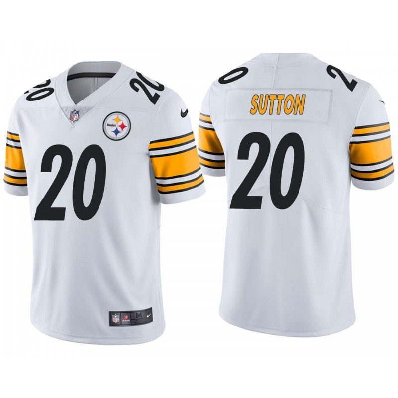 Men Pittsburgh Steelers #20 Cameron Sutton Nike White Limited NFL Jersey